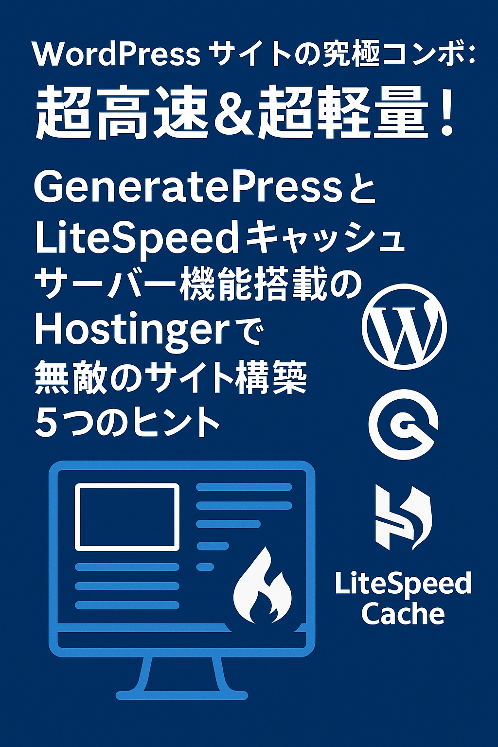 WordPressサイトの究極コンボ：超高速＆超軽量！GeneratePressとLiteSpeedキャッシュサーバー機能搭載のHostingerで無敵のサイト構築 5つのヒント