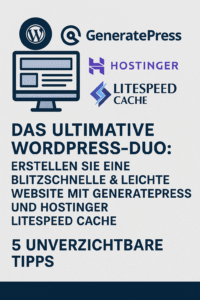 20250926_0946_Blitzschnelle WordPress-Website Tipps_simple_compose_01k61qnvdqfh8t72f0d2wx25nd Das ultimative WordPress-Duo: Erstellen Sie eine blitzschnelle & leichte Website mit GeneratePress und Hostinger LiteSpeed Cache – 5 unverzichtbare Tipps