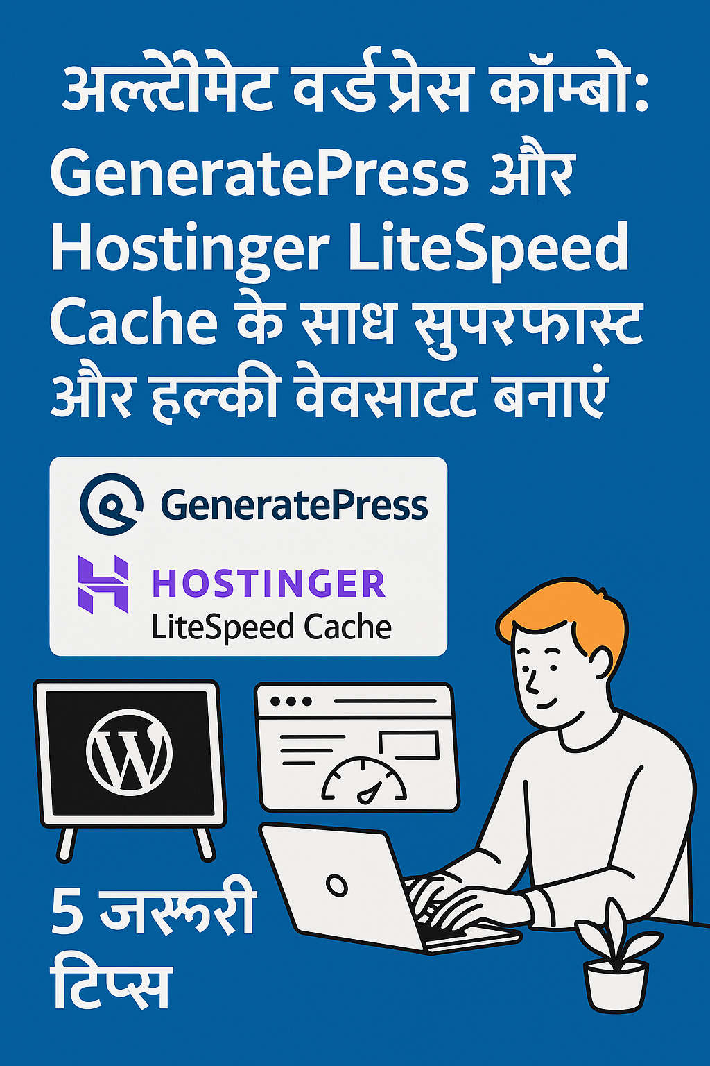 अल्टीमेट वर्डप्रेस कॉम्बो: GeneratePress और Hostinger LiteSpeed Cache के साथ सुपरफास्ट और हल्की वेबसाइट बनाएं – 5 ज़रूरी टिप्स 20250926_1207_सुपरफास्ट वेबसाइट टिप्स_simple_compose_01k61zrxy1fh691g67c81pz1ah अल्टीमेट वर्डप्रेस कॉम्बो: GeneratePress और Hostinger LiteSpeed Cache के साथ सुपरफास्ट और हल्की वेबसाइट बनाएं – 5 ज़रूरी टिप्स